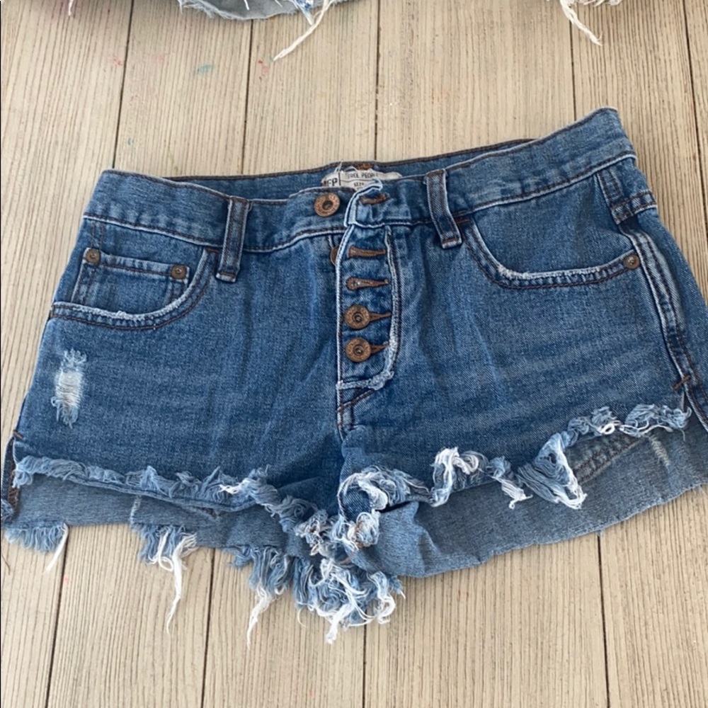 Free people Jean cutoff shorts.